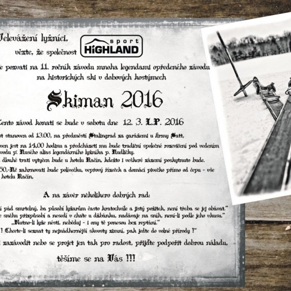 Pozvánka Skiman 2016