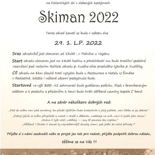 Pozvánka Skiman 2020